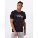Jack Wolfskin A63269PEAK GRAPHIC T Antrasit Bisiklet Yaka Regular Fit Düz Erkek T-Shirt