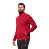 JACK WOLFSKIN BAISELBERG FZ M Erkek POLAR CEKET, Red Glow, XL