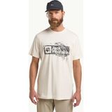 Jack Wolfskin BRAND T M Ekru Erkek Kısa Kol T-Shirt - Bej - XL