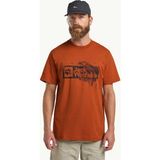 Jack Wolfskin Brand T M Erkek T-Shirt - Turuncu