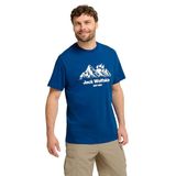 Jack Wolfskin CAREFREE T M Mavi Bisiklet Yaka Regular Fit Logo Baskılı Erkek T-Shirt