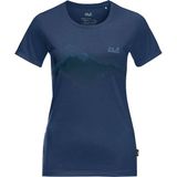 Jack Wolfskin Crosstrail Graphic Kadın T-shirt 1807211-1024 - Lacivert