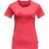 Jack Wolfskin Crosstrail Graphic Kadın T-shirt 1807211-2058 - XS - Kırmızı