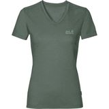 Jack Wolfskin Crosstrail Women Kadın Yeşil Tişört - Haki - XS