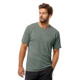 Jack Wolfskin Delgami S/S M erkek tişörtü, Deep Ruby, XXL