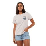 Jack Wolfskin Discover Heart T W kadın tişörtü, Deniz Kabuğu, L