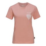 Jack Wolfskin Discover Heart T W kadın tişörtü, Pembe Dawn, M