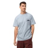 Jack Wolfskin Discover T M erkek tişörtü, Yumuşak Mavi, M
