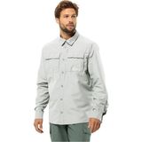 Jack Wolfskın Erkek Barrıer L/s Shırt M Gömlek Cool Grey 1404101-6709 - XL - Gri