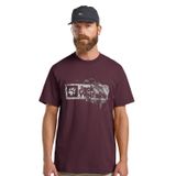 Jack Wolfskin Erkek Brand T M T-Shirt, Ahşap Amaranth, S