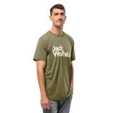 Jack Wolfskin Erkek Brand T M T-Shirt, Bay Leaf, M
