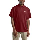 Jack Wolfskin Erkek Delgami Polo M Tişört, Deep Ruby, XL