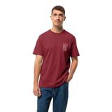 Jack Wolfskin Erkek Jack Tent T M T-Shirt, Deep Ruby, S