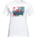 Jack Wolfskin Flower Logo Kadın T-shirt 1808341-5018 - Beyaz
