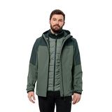JACK WOLFSKIN GLAABACH 3IN1 JKT M Erkek Ceket black olive XL