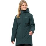Jack Wolfskin Jack 1115681 Wolfskin Heidelstein Kadın Mont Su Geçirmez Polyester Uzun Kapüşonlu Outdoor Kullanım İçin - XS - Antrasit