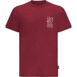 Jack Wolfskin Jack Tent T Erkek Kırmızı Tişört - 3XL - Bordo