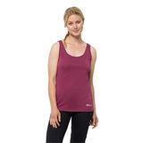 Jack Wolfskin Kadın Pack & Go Tank W Kolsuz Tişört, Sangria Red, S EU
