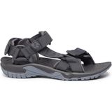 Jack Wolfskin Lakewood Ride Erkek Sandalet Açık Parmak Tasarımı ile Siyah Renk Bantlı Bağlama