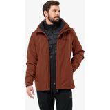Jack Wolfskin Luntal 3in1 Erkek Kahverengi Outdoor Ceketi - Kiremit - 2XL