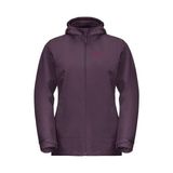 Jack Wolfskin Moonrise 3in1 Kadın Siyah Outdoor Ceketi - Mor - XS