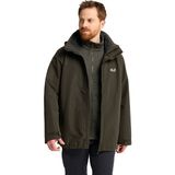 Jack Wolfskin Pinetrail Erkek 3 In 1 Mont - 2XL - Koyu Kahverengi