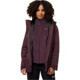 Jack Wolfskin Rotwand 3ın1 Jkt Kadın Outdoor Mont A60333 - Bordo