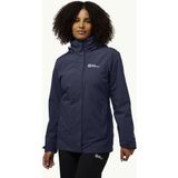 Jack Wolfskin Rotwand 3in1 Kadın Mavi Outdoor Ceketi - Lacivert