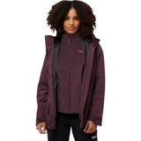 Jack Wolfskin Rotwand 3in1 Kadın Outdoor Ceketi - Mürdüm