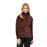 JACK WOLFSKIN ROTWAND HOODED FZ W Kadın POLAR CEKET, dark maroon, XS