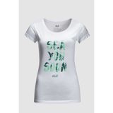 Jack Wolfskin Sea You Soon T Kadın T-shirt 1806392-5018 - Beyaz