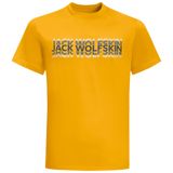 Jack Wolfskin Strobe T M Bisiklet Yaka Normal Kalıp Sarı Erkek T-Shirt
