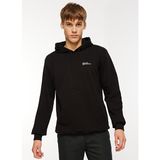 Jack Wolfskin Tommy Hoody Siyah Erkek Kapüşonlu Sweatshirt 1000003TR - 2XL