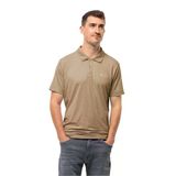 Jack Wolfskin Travel Polo Erkek Outdoor Tişört Kahve