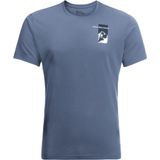 Jack Wolfskin VonAksesuar Graphic Erkek Mavi Tişört