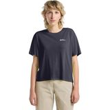 Jack Wolfskin Vonnan Crop T Kadın Mavi Tişört - Lacivert - XS