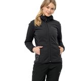 Jack Wolfskin Windhain Hoody W kadın ceketi, siyah, S EU
