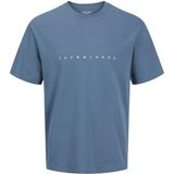 Jack Yones Star Büyük Beden Erkek Tişört 12243625 - Mavi - 7XL