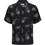 Jack&jones 12248448 %100 Vıskon Kısa Kol Gomlek - Siyah