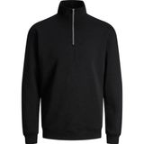 Jack&Jones 12250747 Black Jjebradley Half Zip Erkek Sweatshirt