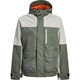 Jack&jones 12253569 Ruzgarlık Su Itıcı Mont - Yeşil - Bej - XL
