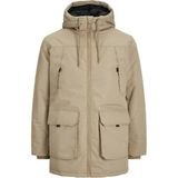 Jack&jones 12258408 Fermusrlı Kapsonlu Mont - Sütlü Kahve