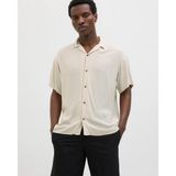 Jack&jones 12268443 Jjejeff Solıd Resort Erkek Vıskon Gomlek - Bej - XL