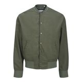 Jack&Jones Ario Linen Bomber Erkek Gri Yuvarlak Yaka Ceket, M