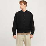 Jack&jones Ario Linen Bomber Erkek Siyah Yuvarlak Yaka Ceket - 2XL