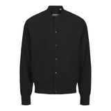 Jack&Jones Ario Linen Bomber Erkek Siyah Yuvarlak Yaka Ceket, S