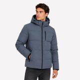 Jack&Jones Becks Puffer Erkek Gri Kapüşonlu Mont