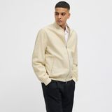Jack&Jones Blaleister Linen Blend Bomber Erkek Bej Klasik Yaka Ceket