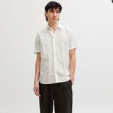 Jack&Jones Breeze Linen Blend Erkek Beyaz Klasik Yaka Gömlek