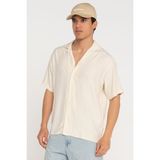 Jack&jones Cabana Varenna Slub Erkek Ekru Klasik Yaka Gömlek - XL